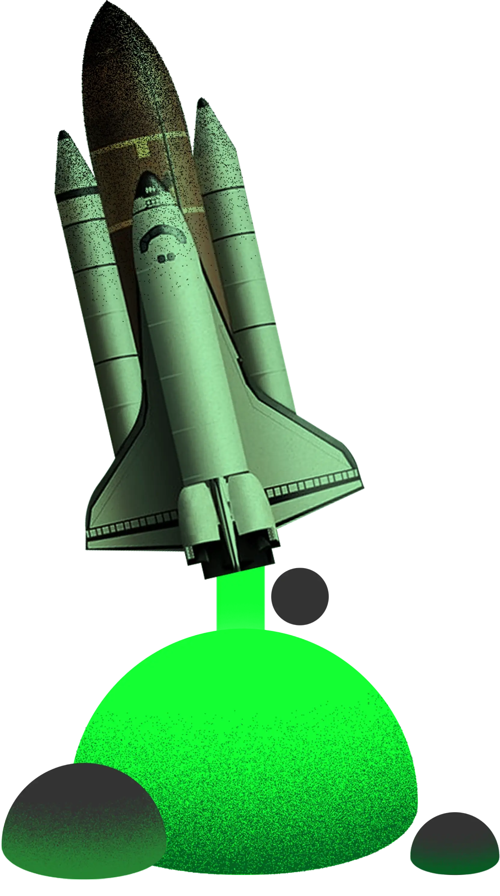 A rocket launching, representing MNT's technology